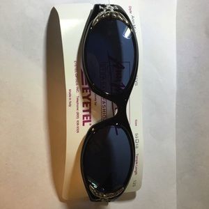 New Ann Michaels Black Crystal Inlaid Sunglasses